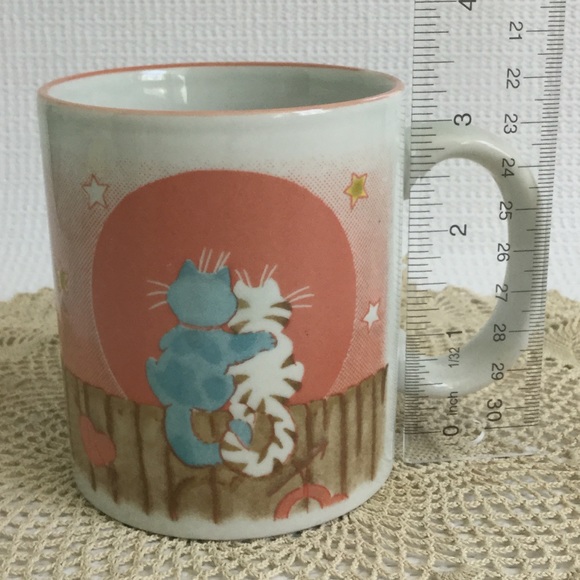*️⃣SOLD*️⃣ Two Cats on Fence Coffee Mug by Gibson - Picture 6 of 6